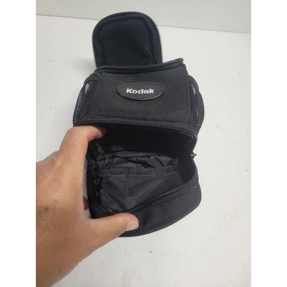 Kodak Black Nylon Compact Camera Bag Padded Case with Belt Loop and Mesh Pockets
